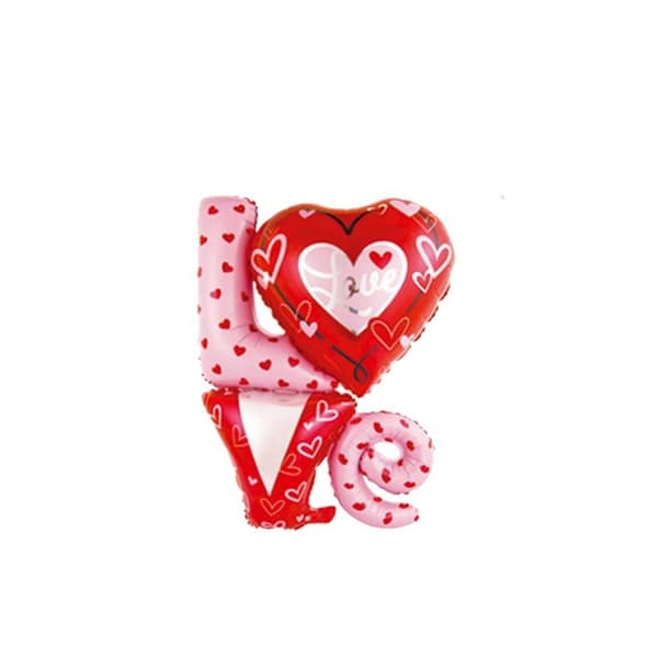 Realmax Love Foil Balloon Pink/Red One Size