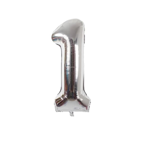 Realmax 1 Foil Balloon Silver One Size