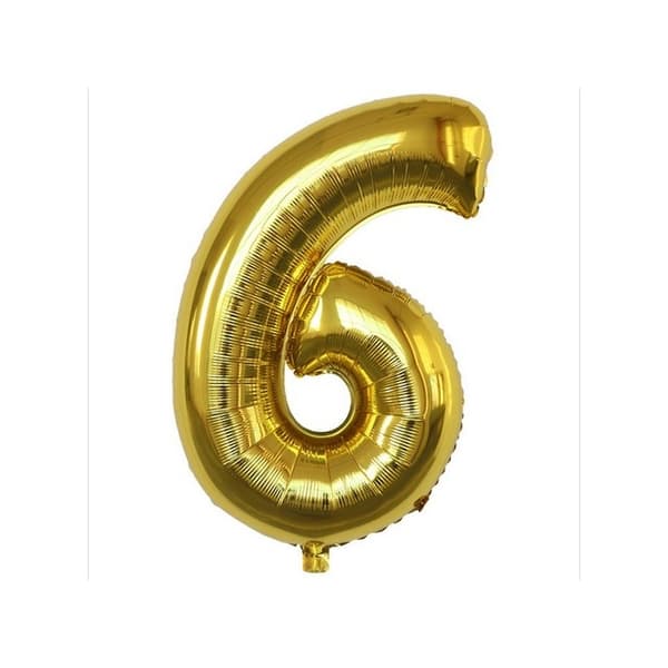 Realmax Number 6 Foil Balloon