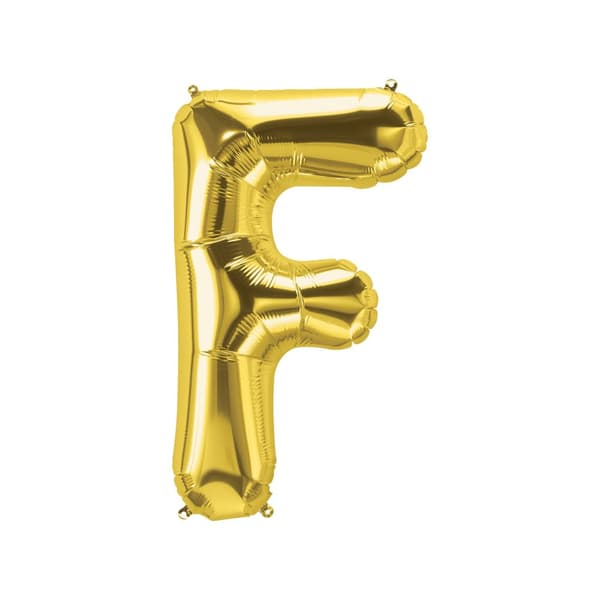 Realmax F Foil Balloon Gold One Size