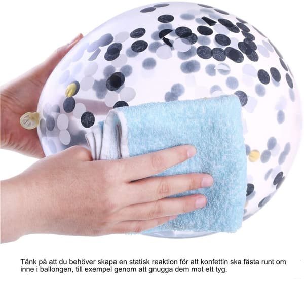 Chrome balloner konfettiballoner - glitrende og festlige balloner til fødselsdage, nytår og festlige fester