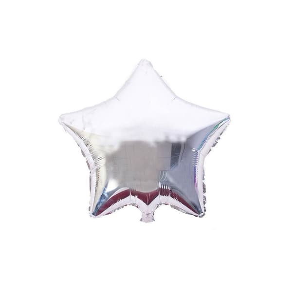 Realmax Stjerne folieballon (pakke med 10) Silver One Size