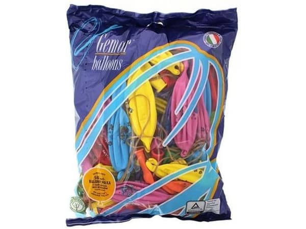 GoDan Ballong pastell Ball med trykk Lux blanding av farger 50 stk. GPBD1/ASL50.