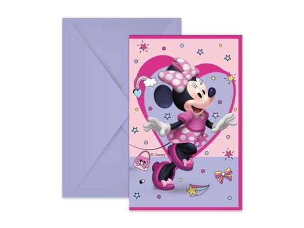 GoDan Invitasjoner Minnie Mouse Junior 6 stk
