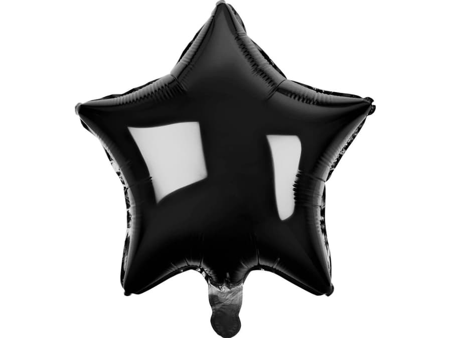 GoDan STAR foil balloon, black, 19 inches