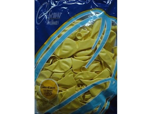 Ballong G90 pastell 10"-gul/100 stk. G90/GUL/02