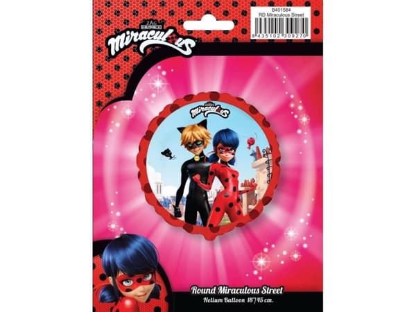 Flexmetal 18" FX folio ilmapallo - "Miraculous - Street" (pyöreä), pakattu