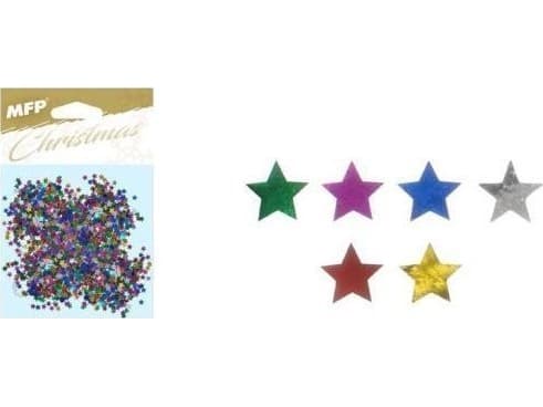 MFP papir Confetti stjerner 20g, blanding av farger