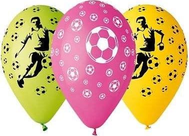 GMR Balloons with print. Footballer and Footballs - 30 cm - 5 pcs universal
