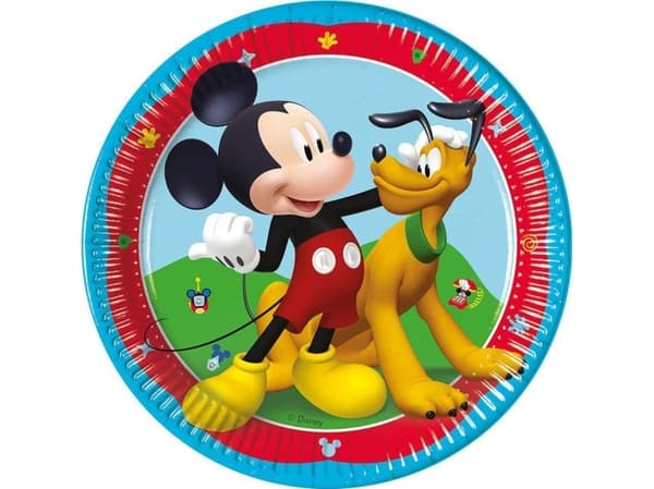 Mickey Mouse paptallerkner, 19,5 cm