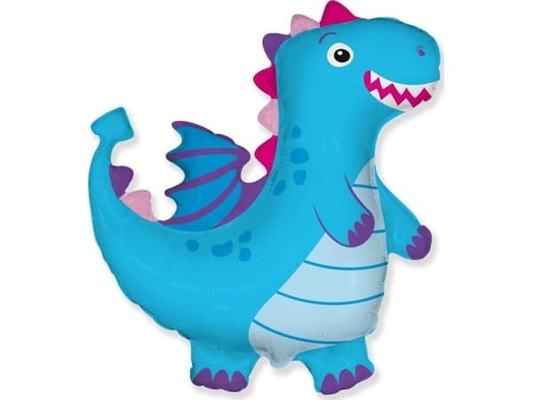 GoDan Dragon folieballong blå 61cm