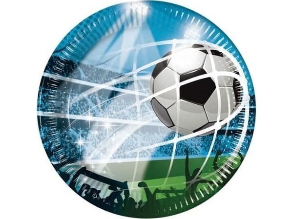 Fodboldfans paptallerkner, 23 cm