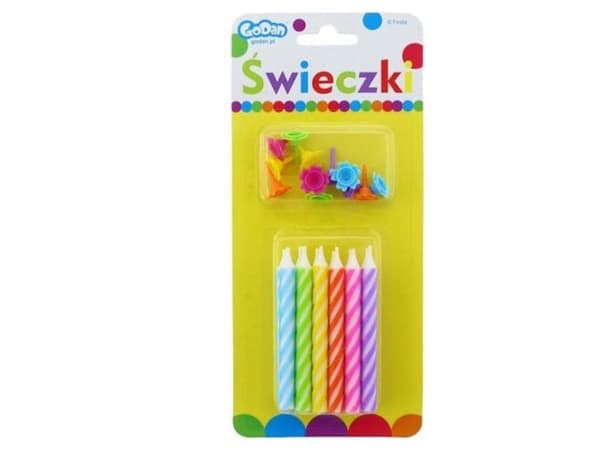 GoDan Birthday candles with a spiral pattern