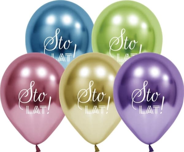 GoDan Godan Balloons Hundred Years Platinum 12 inches 5 pcs