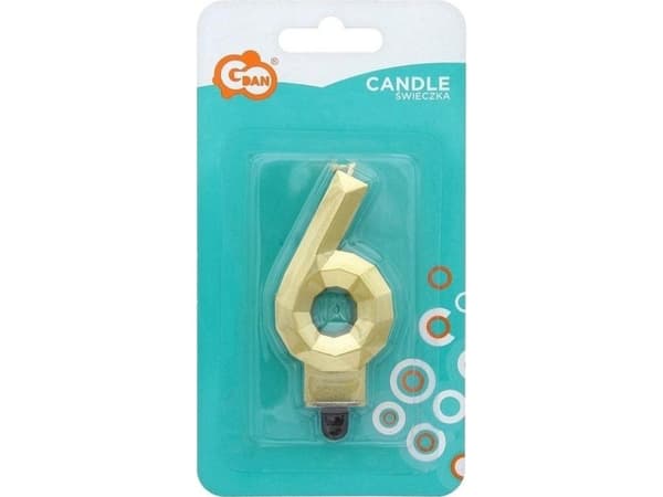 GoDan stearinlys nummer 6 diamant 7,6 cm