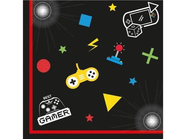GoDan Gaming Party Paperiservietit 33x33cm 20kpl 20kpl