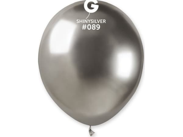 Gemar Sølv krom ballonger, AB50, 13 cm, 100 stk.