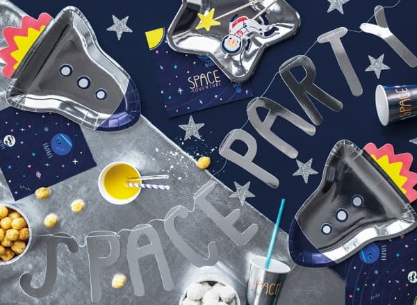 Party Deco tallerkener Space, Rocket, 21,5x29,5 cm, 6 deler universal (36504)