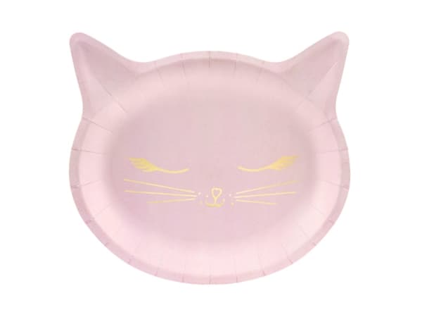 PartyDeco TPP42, Plate, Andre, Papir, Rosa, Bilde, 6 stykker