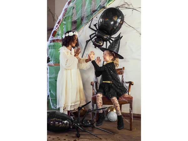 PartyDeco FB117, Leksaksballong, Folie, Svart, Guld, Monokromatiskt, Halloween, Universal