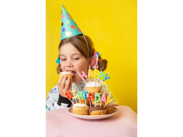PartyDeco CPP25, Party hat, Flerfarget, 6 stykker, Bursdag, 11 cm, 160 mm