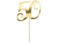 Pikkukuva 1 / 3: PartyDeco Kakunpäällyste "50", kultainen, 20.5cm yksi kokoa