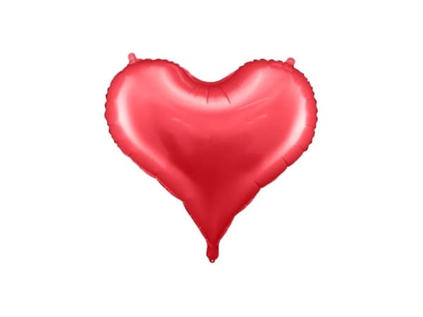 Rød hjerte folieballon