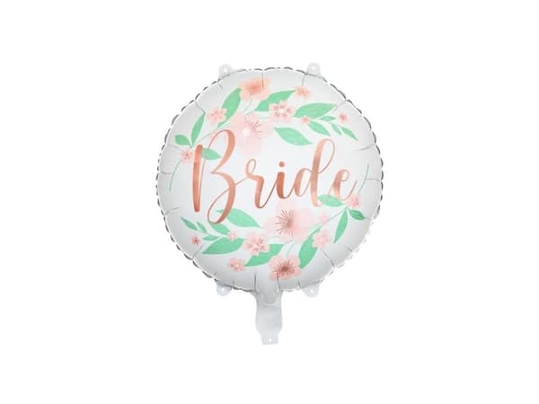 Folieballong Brud med blomster