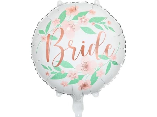 Folieballong Brud med blomster