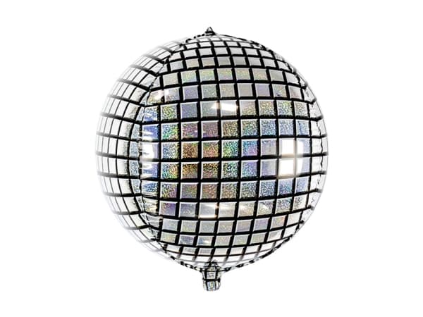 PartyDeco Disco Ball, Toy balloon, Kalvo, Hopea, Pyöreä, 400 mm, 50 kpl