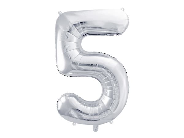 PartyDeco FB1M-5-018, Lekeballong, Folie, Sølv, Monokromatisk, Universell, Universell