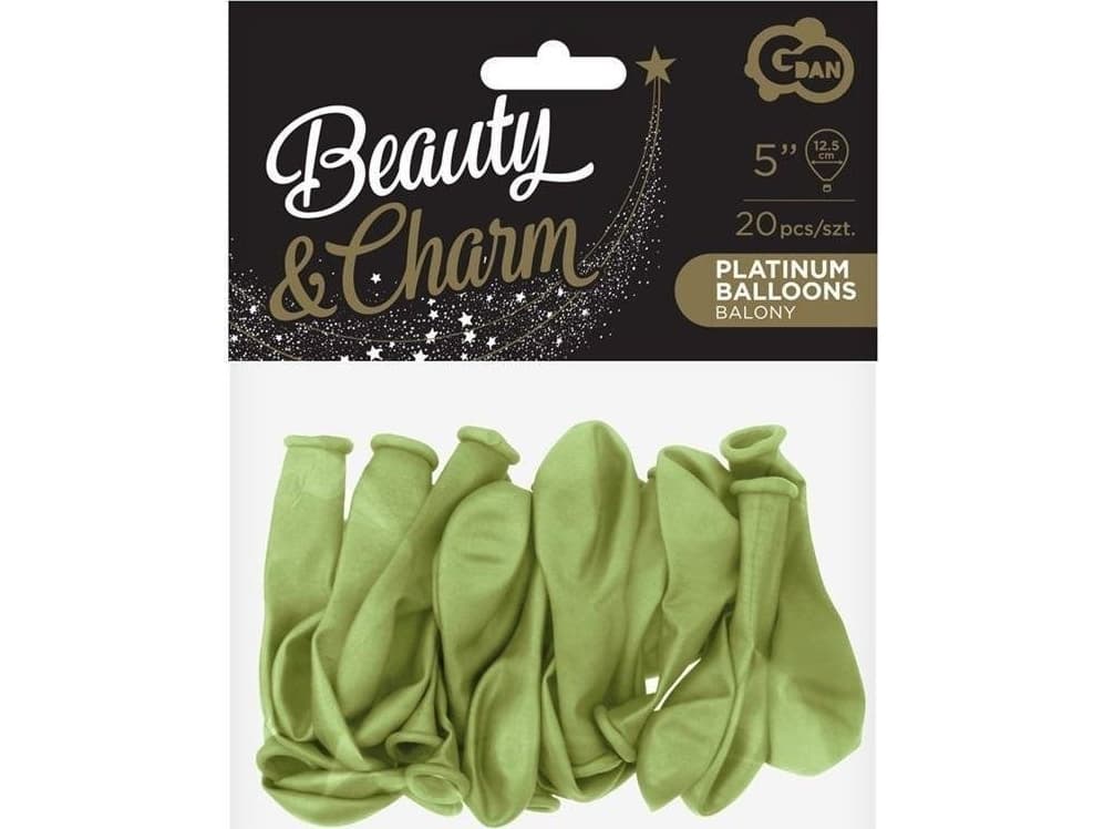 Beauty & Charm balloons platinum olive 20 pcs