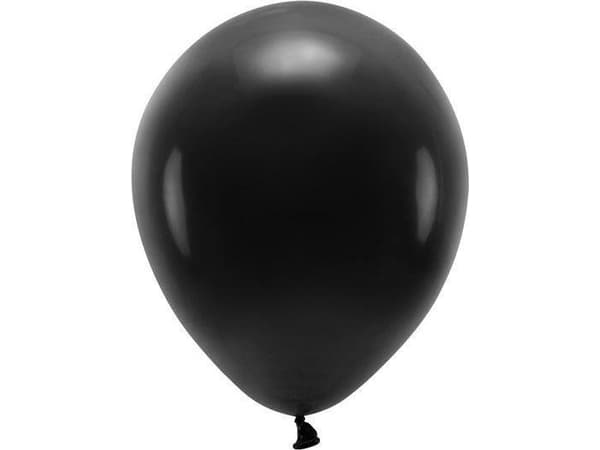 Party Deco Balony Eco 30cm, pastelowe svart (1 op. / 10 szt.)
