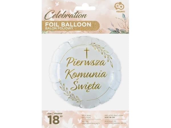 Første nattverd folieballong (mais), rund 18" FG-OKSK