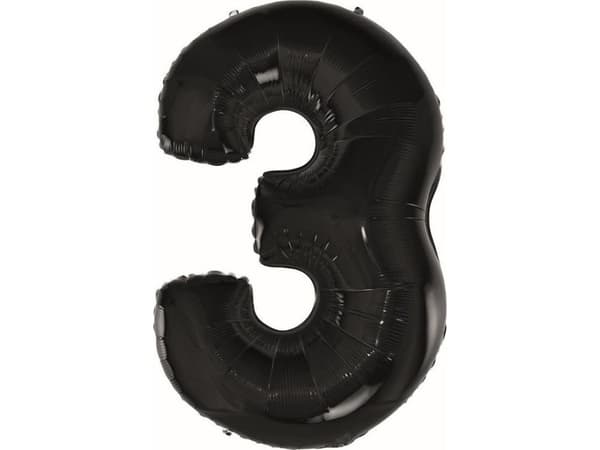 Folioilmapallo B&C Numeral3 musta 92cm FG-C85CZ3 42990