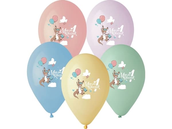 GoDan Latex Balloons Jeg har allerede en ett år gammel gutt med kenguru - 13". - 5 stk. universal