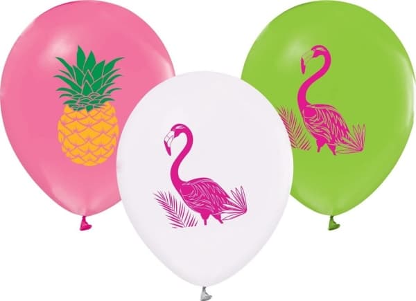 GoDan ilmapallot Flamingot ja ananakset 5 kpl Godan