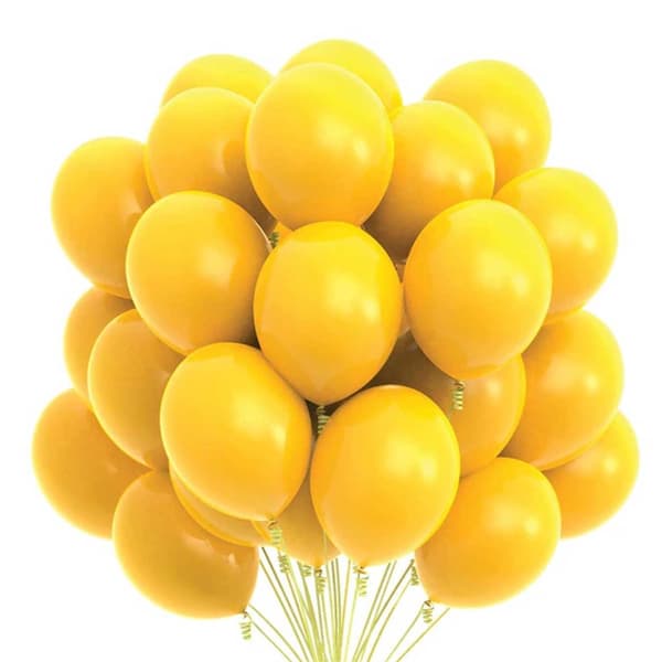 Gula Ballonger 100-Pack 26cm Latex