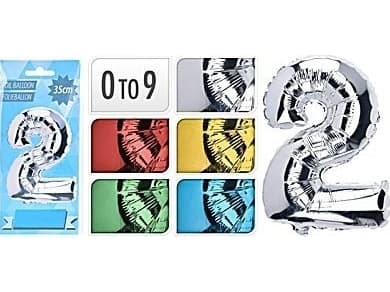 Mondex foil balloon 35cm NUMBERS