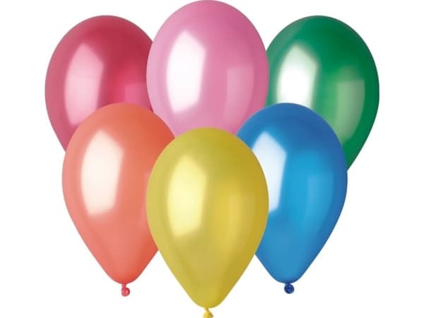 GoDan Balloon GM90 metall 10" - "flerfarget" / 50 stk. Godan