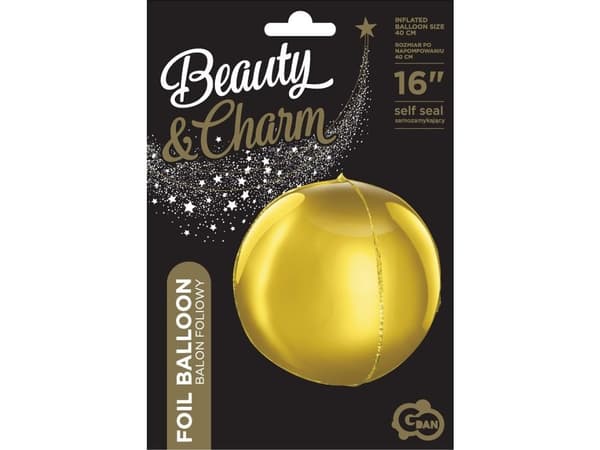 GoDan Folieballong 16 tommer gullball