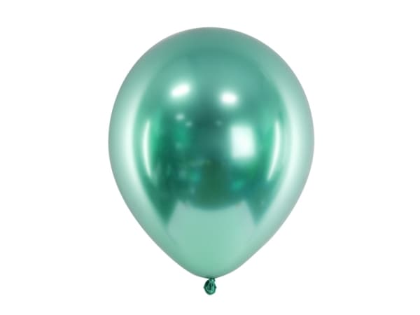 PartyDeco Pullon vihreä metallinen helium lateksi ilmapallot