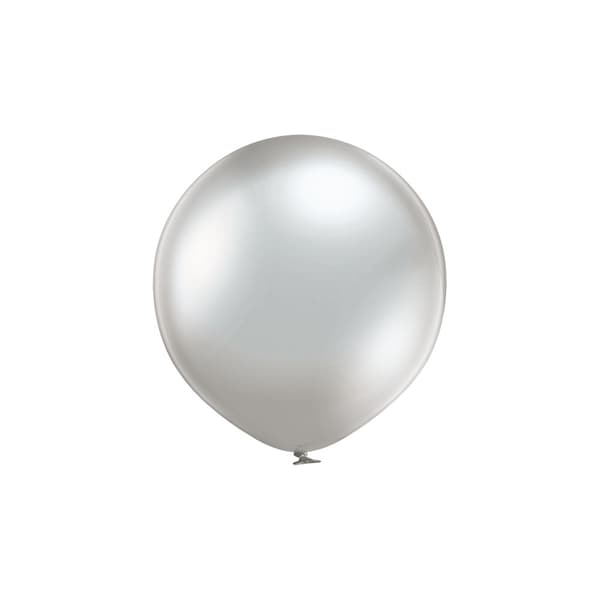 Belbal Latexballong (förpackning med 100) Silver 12in