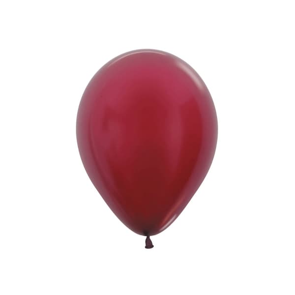 Sempertex Amscan Latex Metallic Balloons (Pack of 50) Burgundy One Size