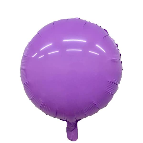 Realmax Macaron Round Foil Balloon (Pack of 10) Purple One Size