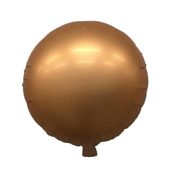 Realmax Chrome Round Foil Balloon (Pack of 10) Champagne/Gold One Size