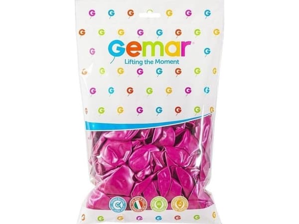 GoDan Metallic mørkerosa ballonger 30 cm 100 stk