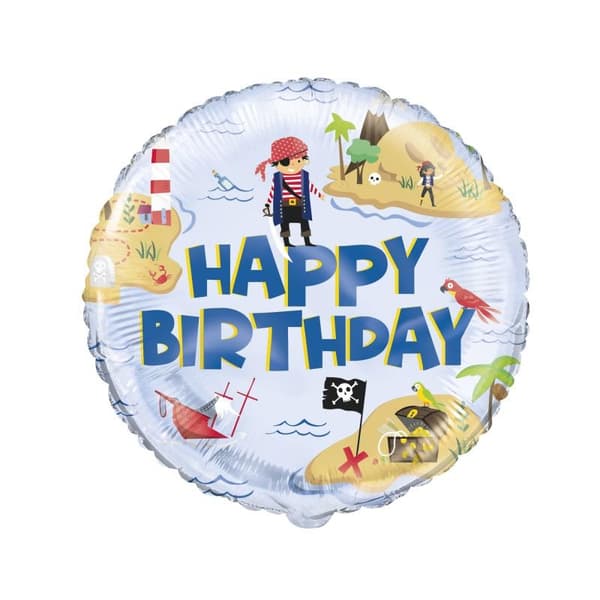 Unique Party Ahoy Pirate Foil Balloon Multicoloured One Size