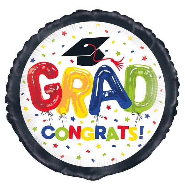 Unique Party Letters Graduation Foil Balloon Multicoloured One Size