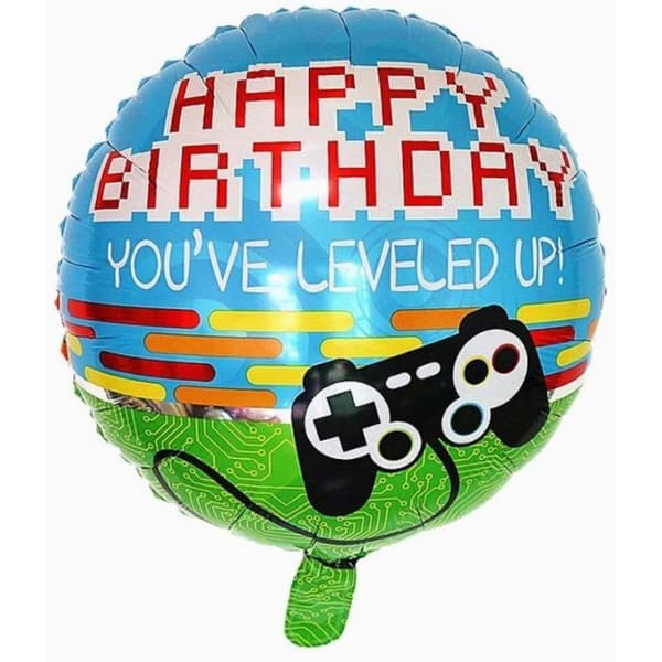 Betallic You´ve Leveled Up! Spelkontroll Födelsedag Folieballong Blue/Green/Black One Size